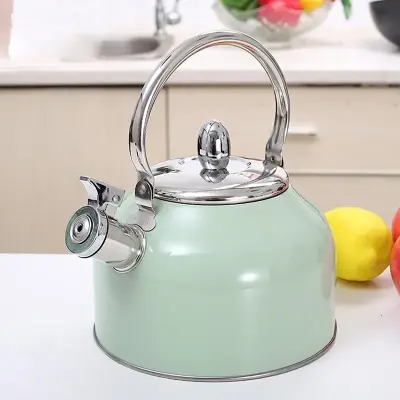 Chaleira Com Apito Moderna Aço Inox 3 Litros Verde