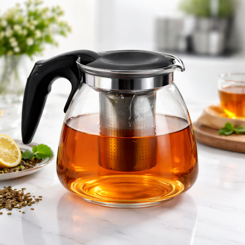 Chaleira De Vidro Com Infusor Para Chá ou Café – 950ml