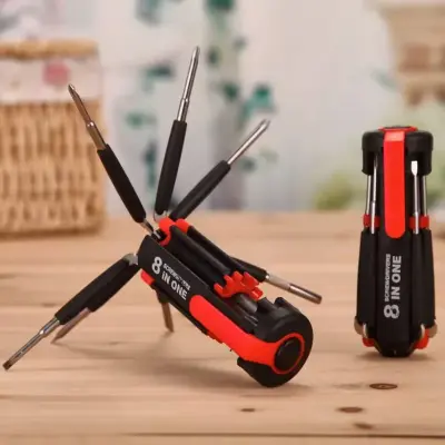 Chave De Fenda Phillips Compacta Multiuso 8 Em 1