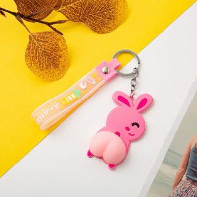Chaveiro Fidget Alivio Estresse de Apertar Bundinha Silicone Macio