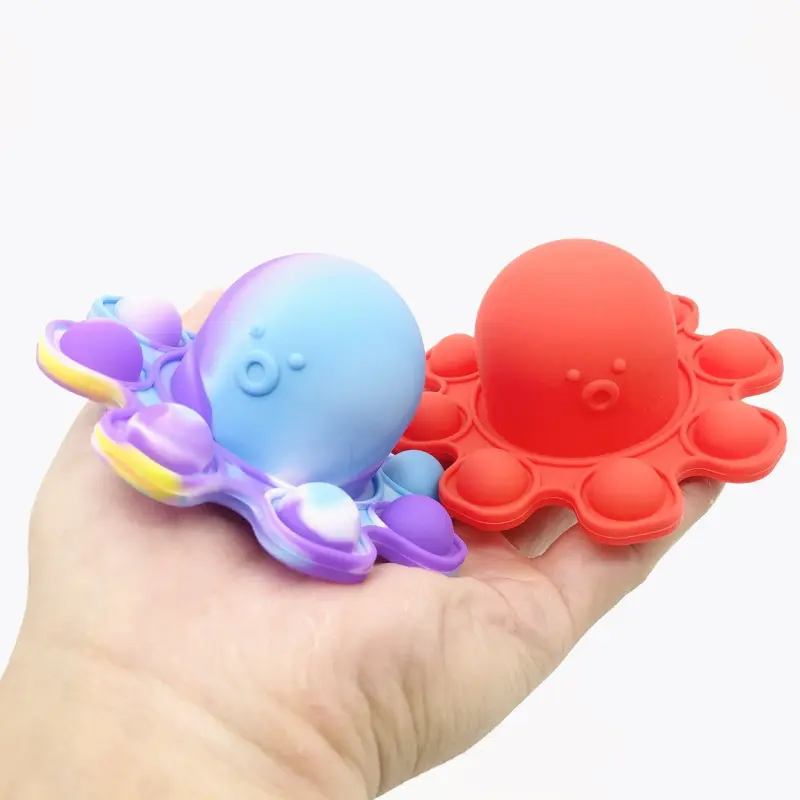 Chaveiro Polvo Reversível Fidget Pop It Toy Brinquedo