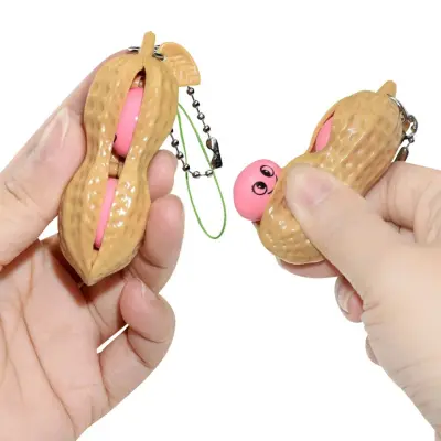 Chaveiro Pop It Fidget Toy Amendoim