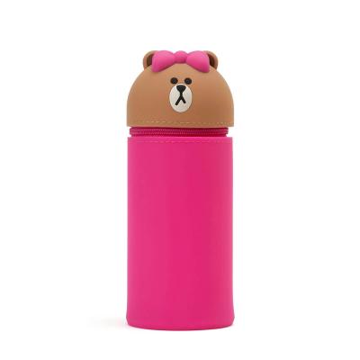 Estojo Para Lápis e Caneta de Silicone Line Friends Choco