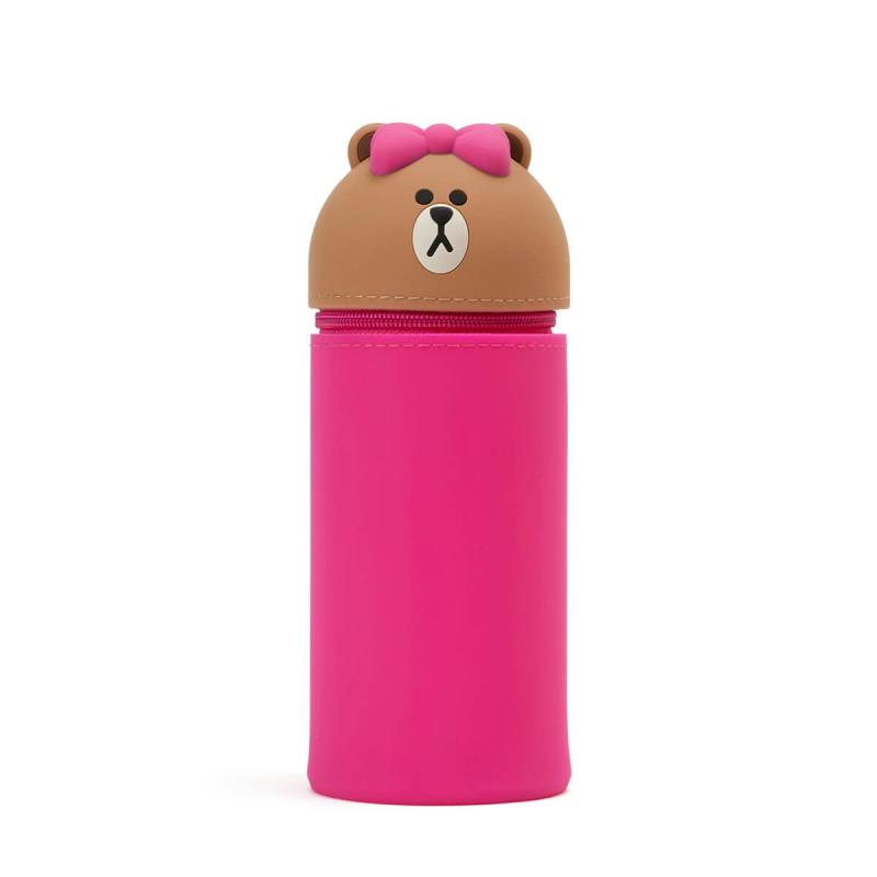 Estojo Para Lápis e Caneta de Silicone Line Friends Choco