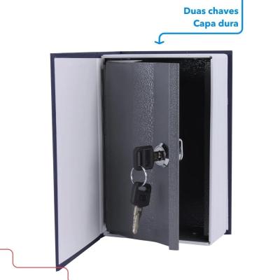 Cofre Camuflado Livro Disfarçado Porta Jóias com 2 Chaves