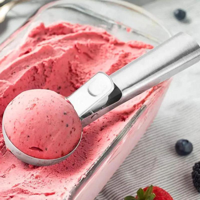 Colher De Sorvete Com Ejetor Inox