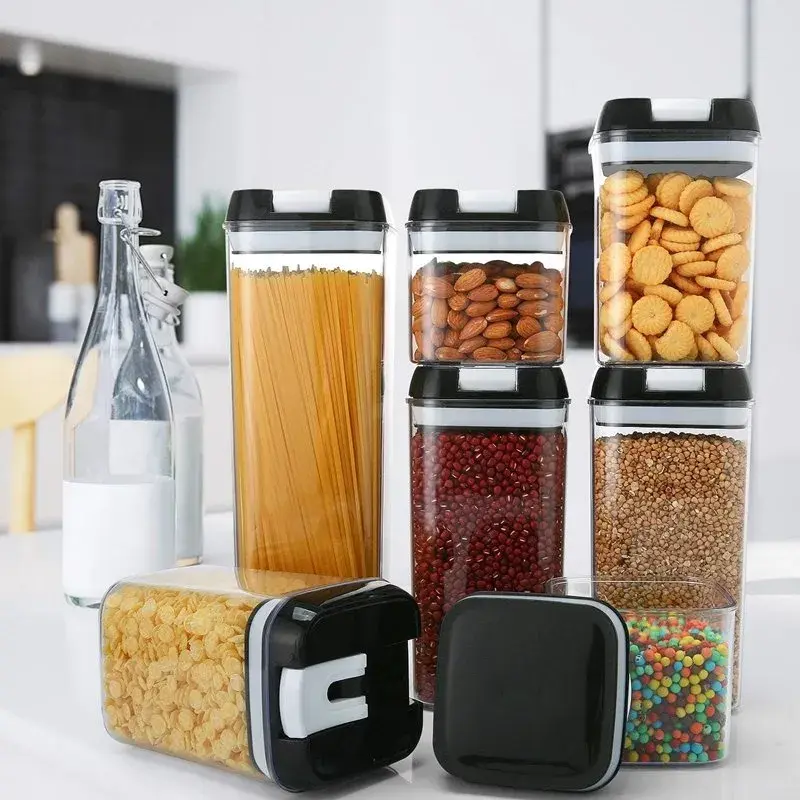 Conjunto 7 Potes De Cozinha Organizadores Herméticos