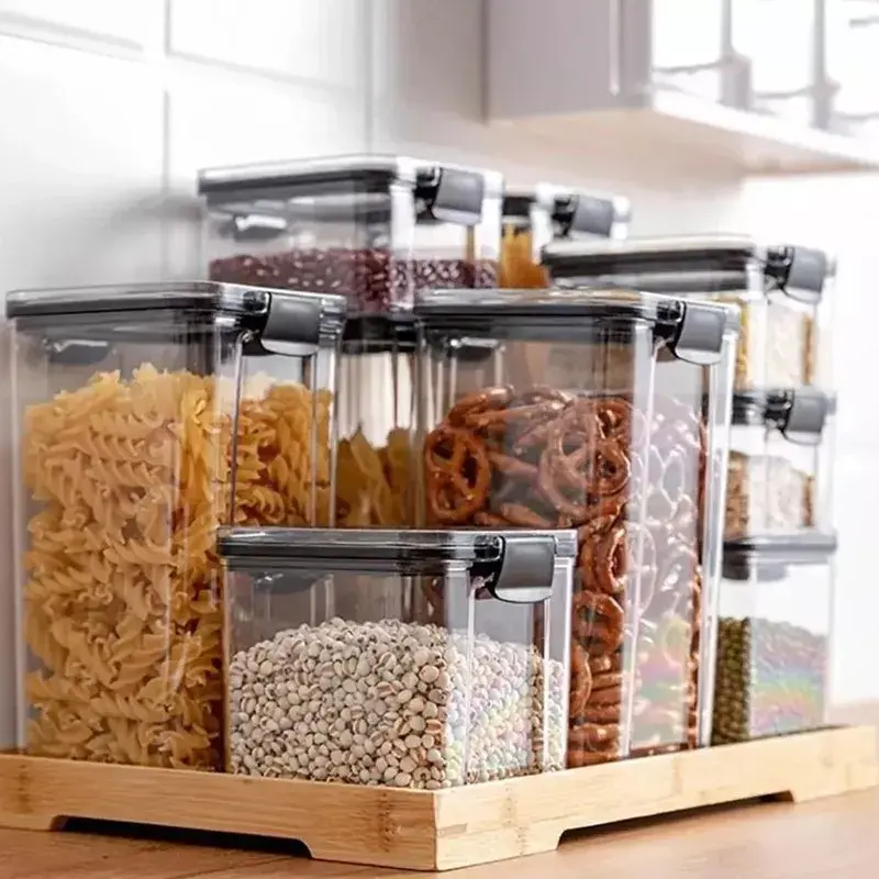 Conjunto 7 Potes De Cozinha Organizadores Herméticos