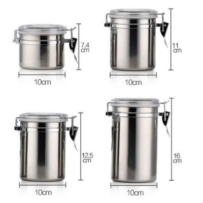 Conjunto de Potes Herméticos Inox com Tampa e Trava – 4 Peças