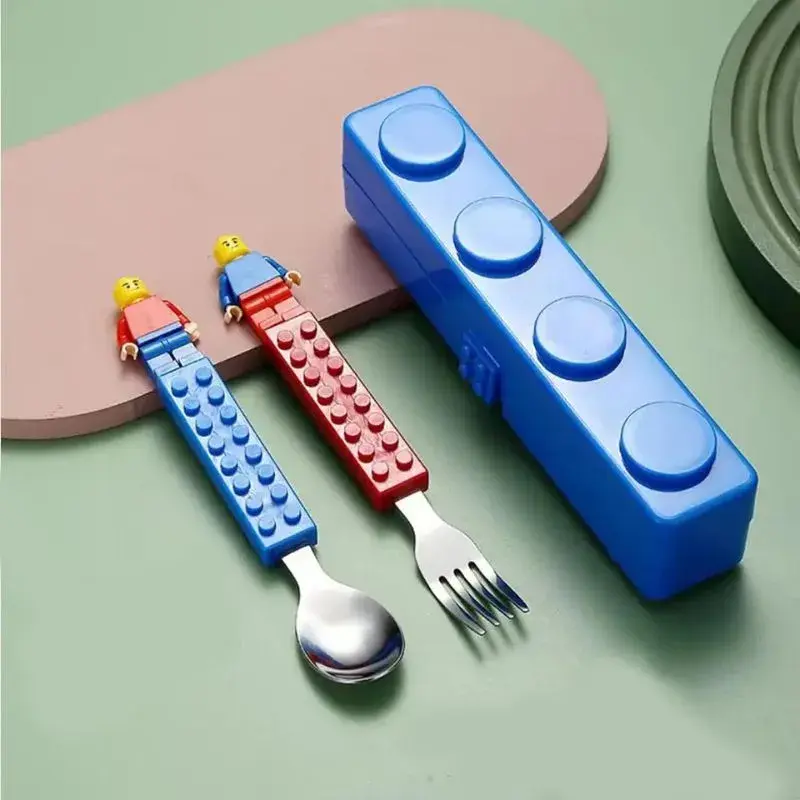 Conjunto de Talheres de Bloco de Construção