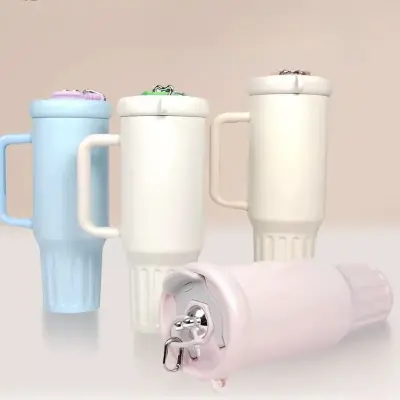 Copo Caneca Térmica Quencher Com Canudo E Tampa Para Café 1200ML