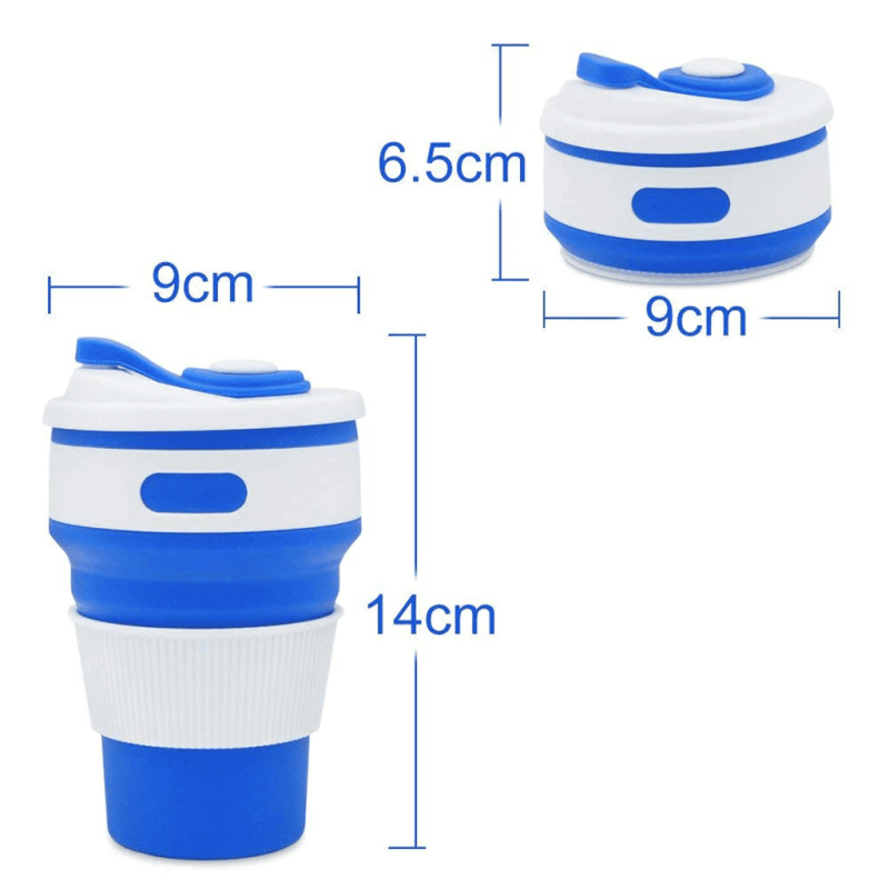 Copo De Silicone Retrátil Dobrável – Ecológico Reutilizável