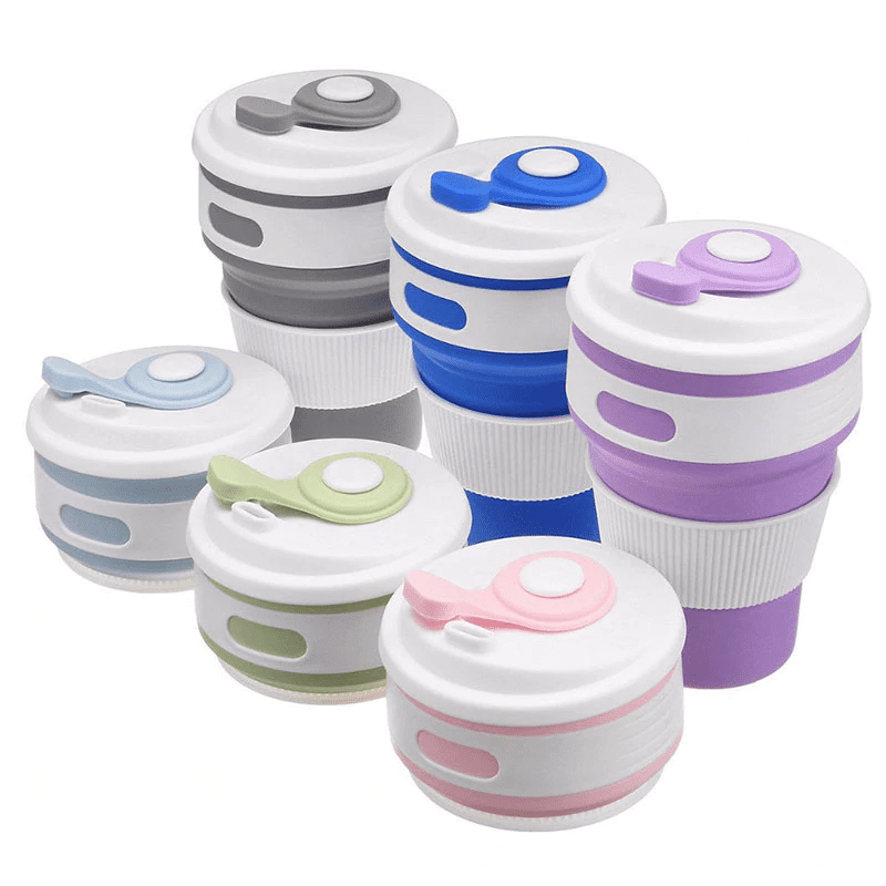 Copo De Silicone Retrátil Dobrável – Ecológico Reutilizável