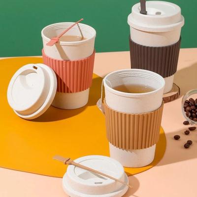 Copo Para Café em Bambu C/ Tampa e Mexedor 450ML