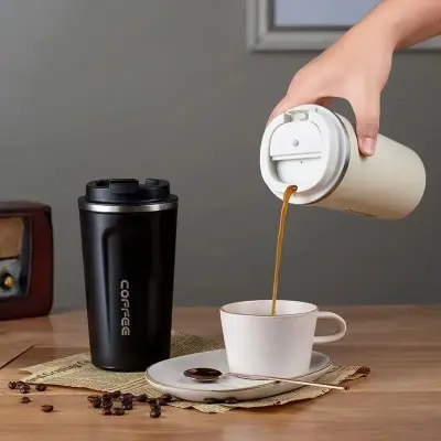 Copo Térmico Coffe Inox com Tampa para Café e Chá 510ml Anti-vazamento