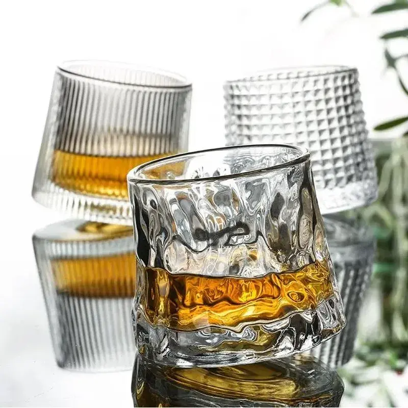 Copo Whisky E Drink De Vidro 360º Giratório 150ml