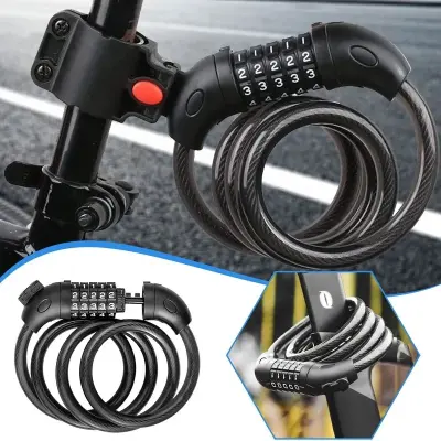 Corrente Cadeado Com Senha De Segurança Trava Bicicleta