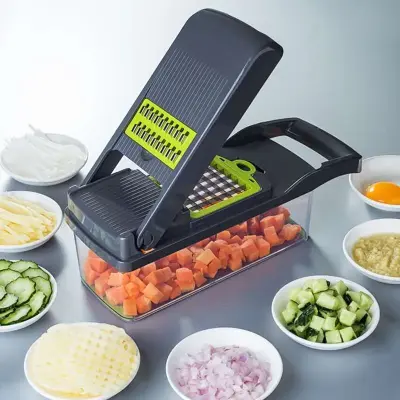 Cortador Multi Fatiador Nicer Alimentos e Frutas Cinza 13 em 1