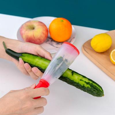 Descascador com Reservatório Frutas e Legumes Anatômico e Prático