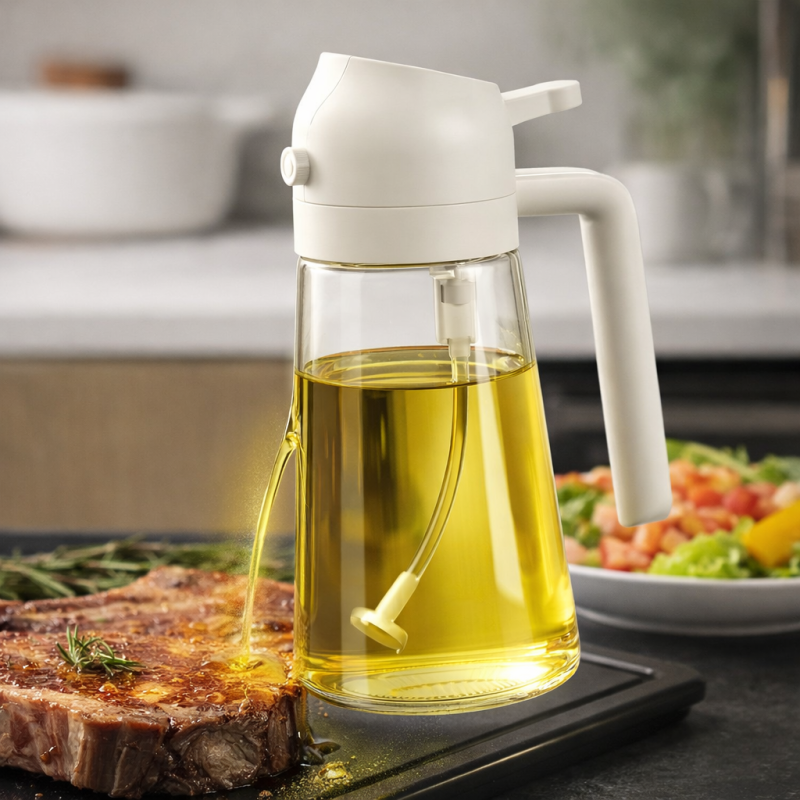 Galheteiro Pulverizador Borrifador 2 em 1 de Óleo Azeite de Cozinha – 470ml