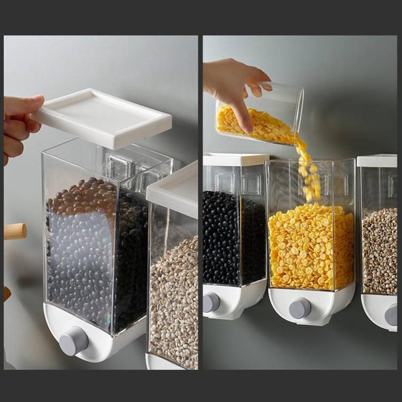 Dispenser Armazenamento de Alimentos Cereal Ração Feijão Farinha Temperos