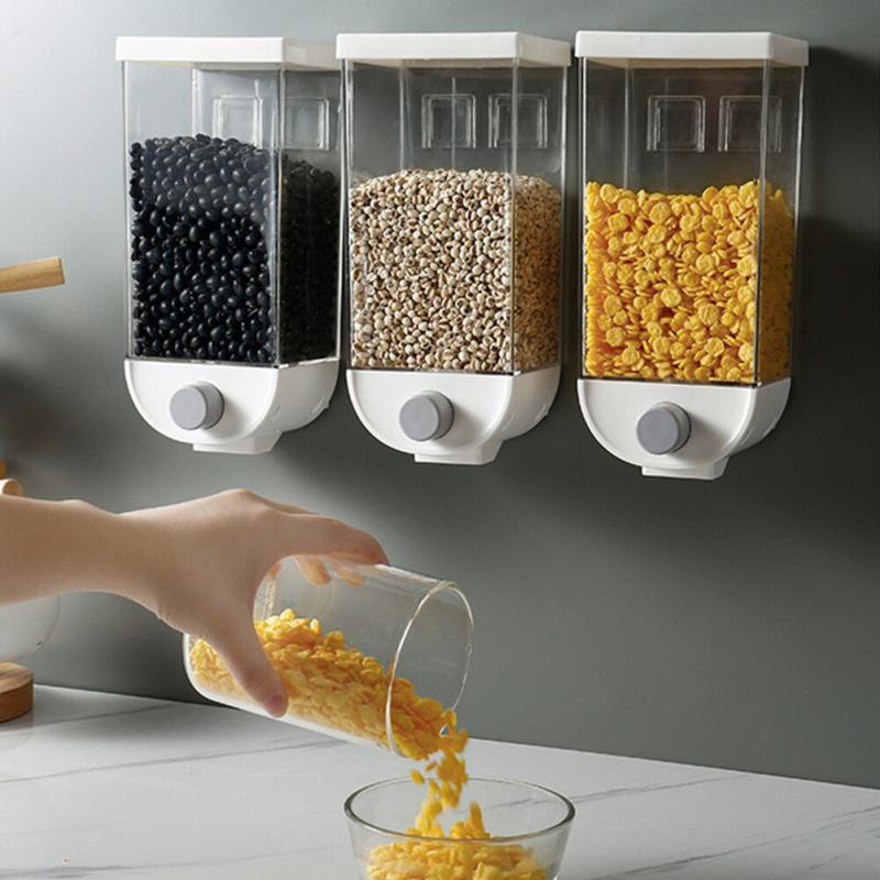 Dispenser Armazenamento de Alimentos Cereal Ração Feijão Farinha Temperos