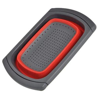 Escorredor De Alimentos Retrátil De Plástico e Silicone
