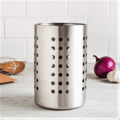 Escorredor de Garfo Faca Colher Porta Talher Inox Cozinha