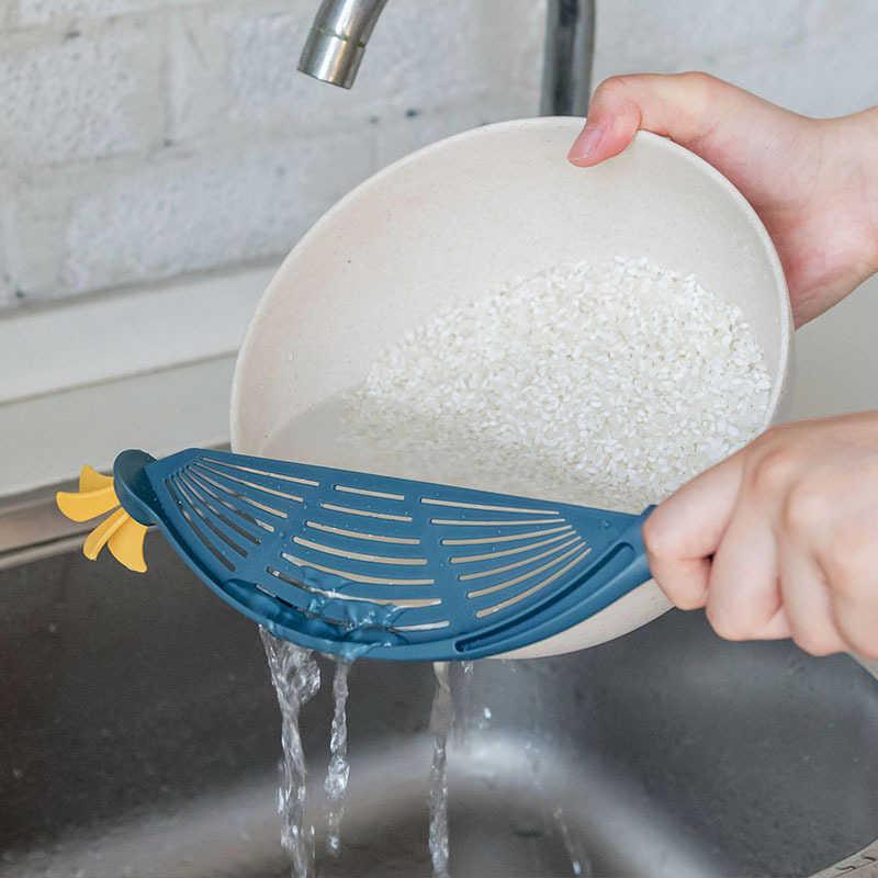 Escorredor de Plástico para Arroz, Grãos e Massas com Cabo