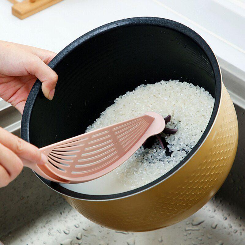 Escorredor de Plástico para Arroz, Grãos e Massas com Cabo