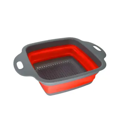 Escorredor de Silicone Multiuso Quadrado Retrátil Pequeno
