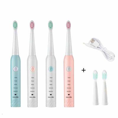 Escova de Dente Elétrica USB Limpeza Bucal 5 Níveis