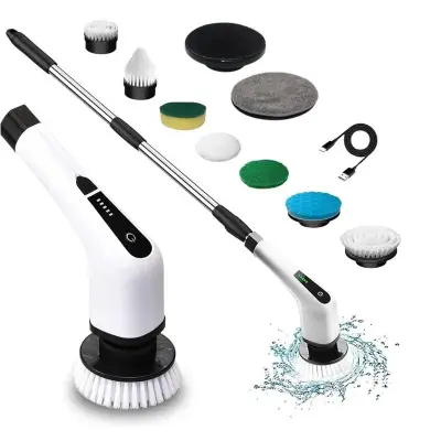 Escova De Limpeza Elétrica 360º MOP Multiuso 9 em 1 Recarregavel