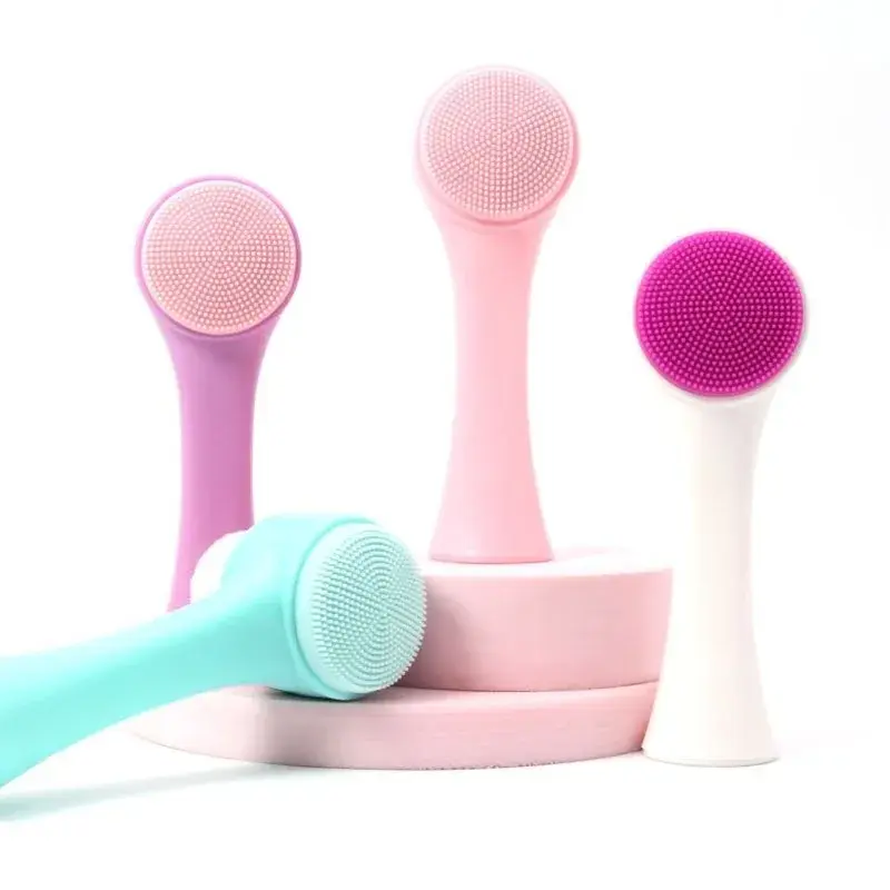 Escova De Limpeza Facial 2 em 1 Massagem Esponja Para Skin Care