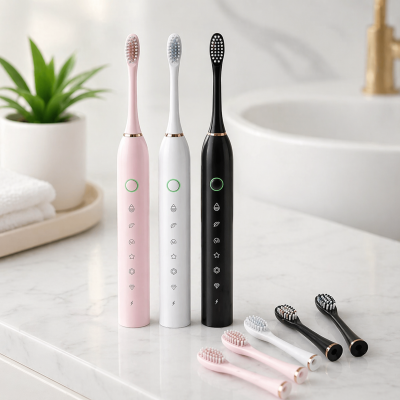Escova Dental Elétrica com 4 Cabeças