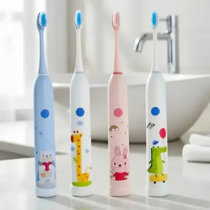 Escova Elétrica Infantil Dental Macia Recarregável USB