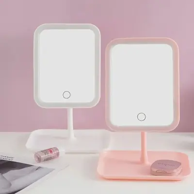 Espelho De Mesa Retangular Com LED