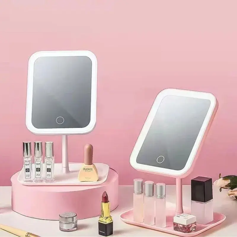 Espelho De Mesa Retangular Com LED