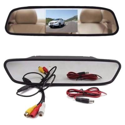 Espelho Retrovisor Com Tela Lcd 4,3″ Para Câmera de Ré e DVD