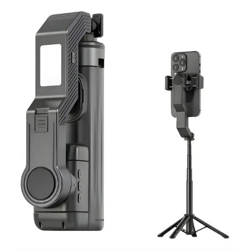 Estabilizador Gimbal para Celular 3 Eixos com Bluetooth e Luz Integrada