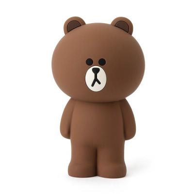 Estojo Lápis Caneta Necessaire e Porta Treco de Silicone Line Friends Brown
