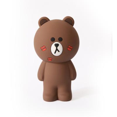 Estojo Lápis Caneta Necessaire e Porta Treco de Silicone Line Friends Brown Apaixonado