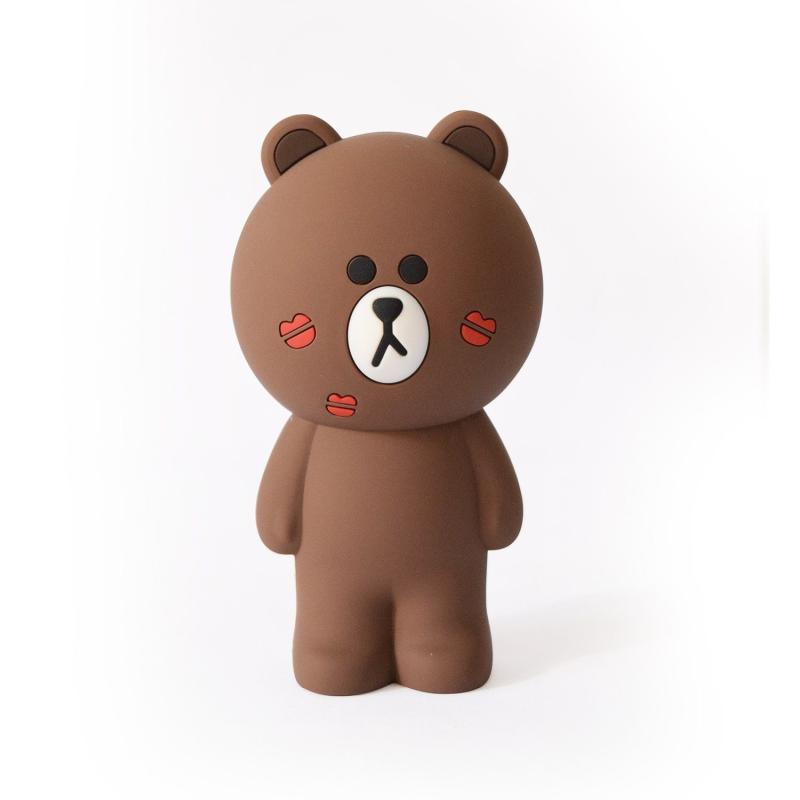 Estojo Lápis Caneta Necessaire e Porta Treco de Silicone Line Friends Brown Apaixonado