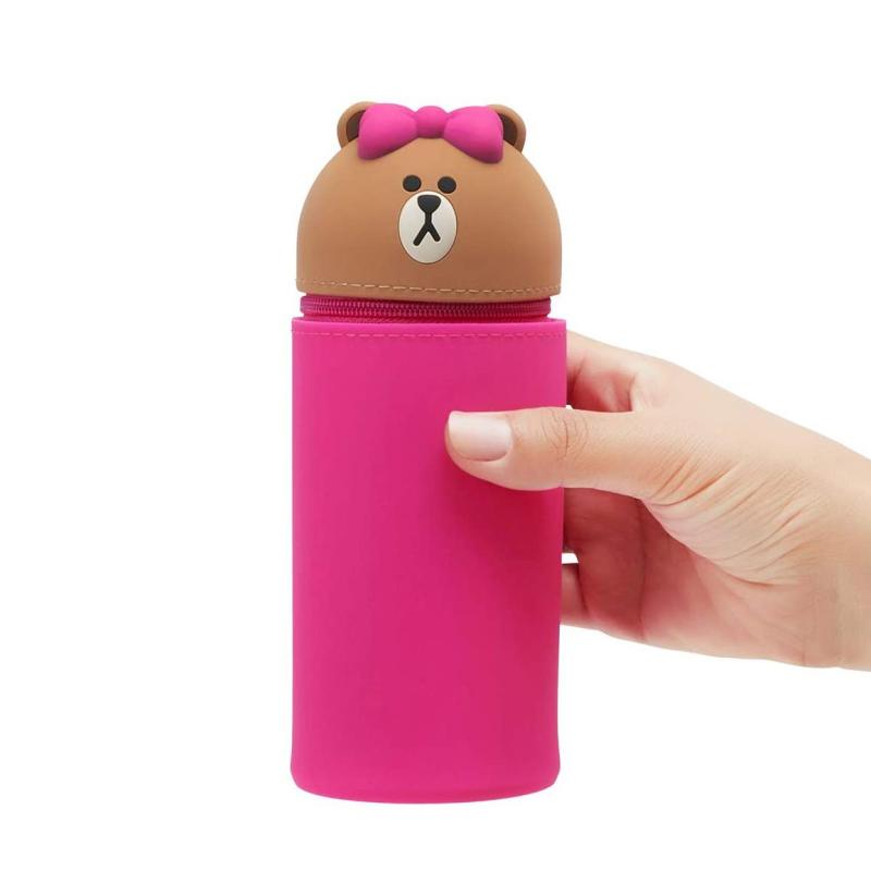 Estojo Para Lápis e Caneta de Silicone Line Friends Choco