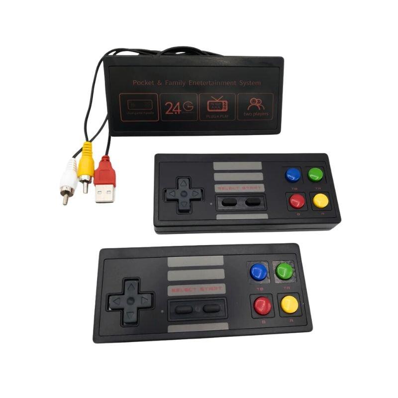 Extreme Mini Videogame Box Stick com 3000 Jogos 8-Bits + 2 Controles Sem Fio