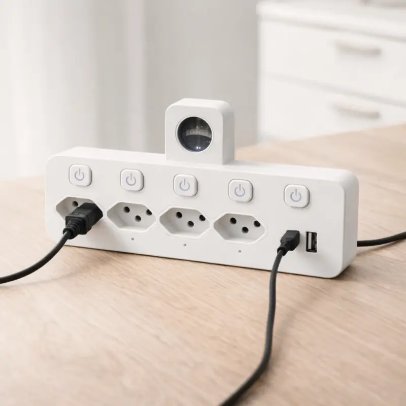 Filtro de Linha com Adaptador 4 Tomadas 2 USB