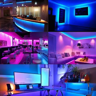 Fita Led RGB Colorida Com Controle Remoto e APP – 8257 – 5 Metros
