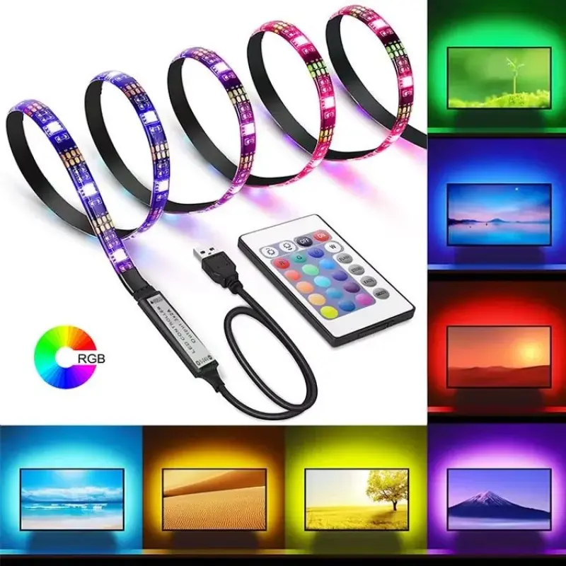 Fita Led RGB Colorida Inteligente Controle Remoto – 7091 – 2 Metros
