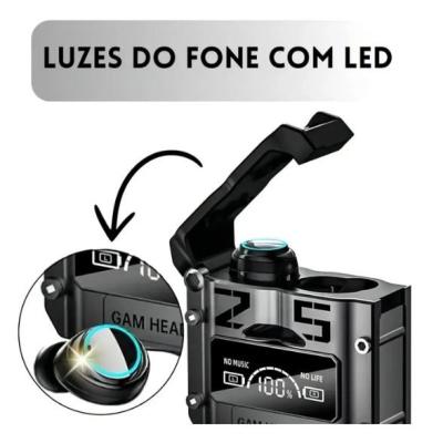 Fone de Ouvido Bluetooth Gamer TWS M25 com Display LED