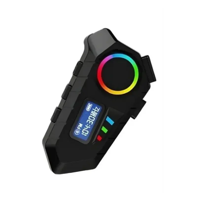 Fone de Ouvido Bluetooth para Capacete de Moto com Microfone e Rádio com Visor Digital